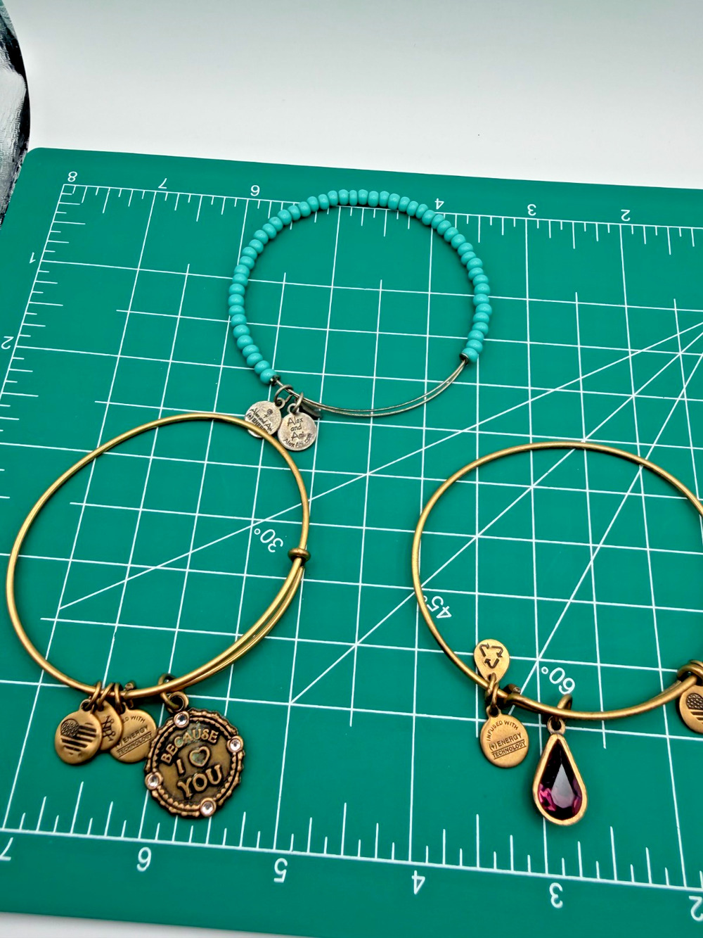 Alex And Ani Lot of 3 Charm Bangle Bracelets